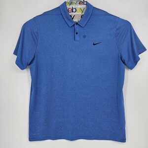 Tiger Woods Shirt Mens XXL Golf‎ Collection Polo Dri Fit Striped Short Sleeve